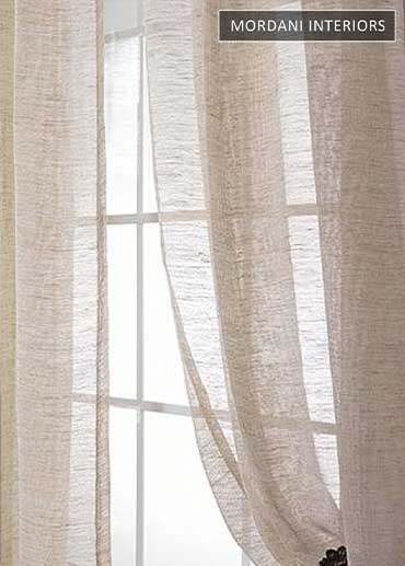 Fine Textured Cream Sheer Curtains